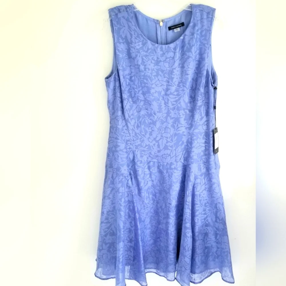 Tommy Hilfiger blue drop waist dress sleeveless NWT - Picture 1 of 7